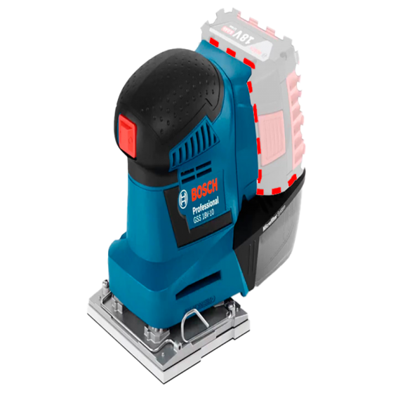 Lijadora Orbital Inalambrica 18V Bosch GSS 18V-10