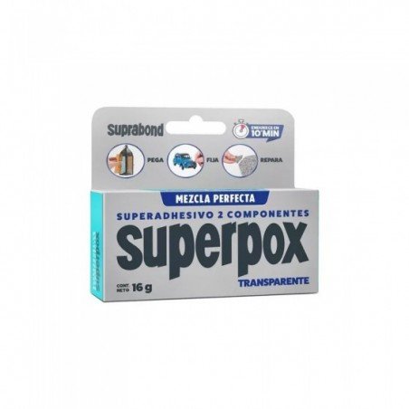 Adhesivo Epoxi 25g Superpox Transparente Estuche